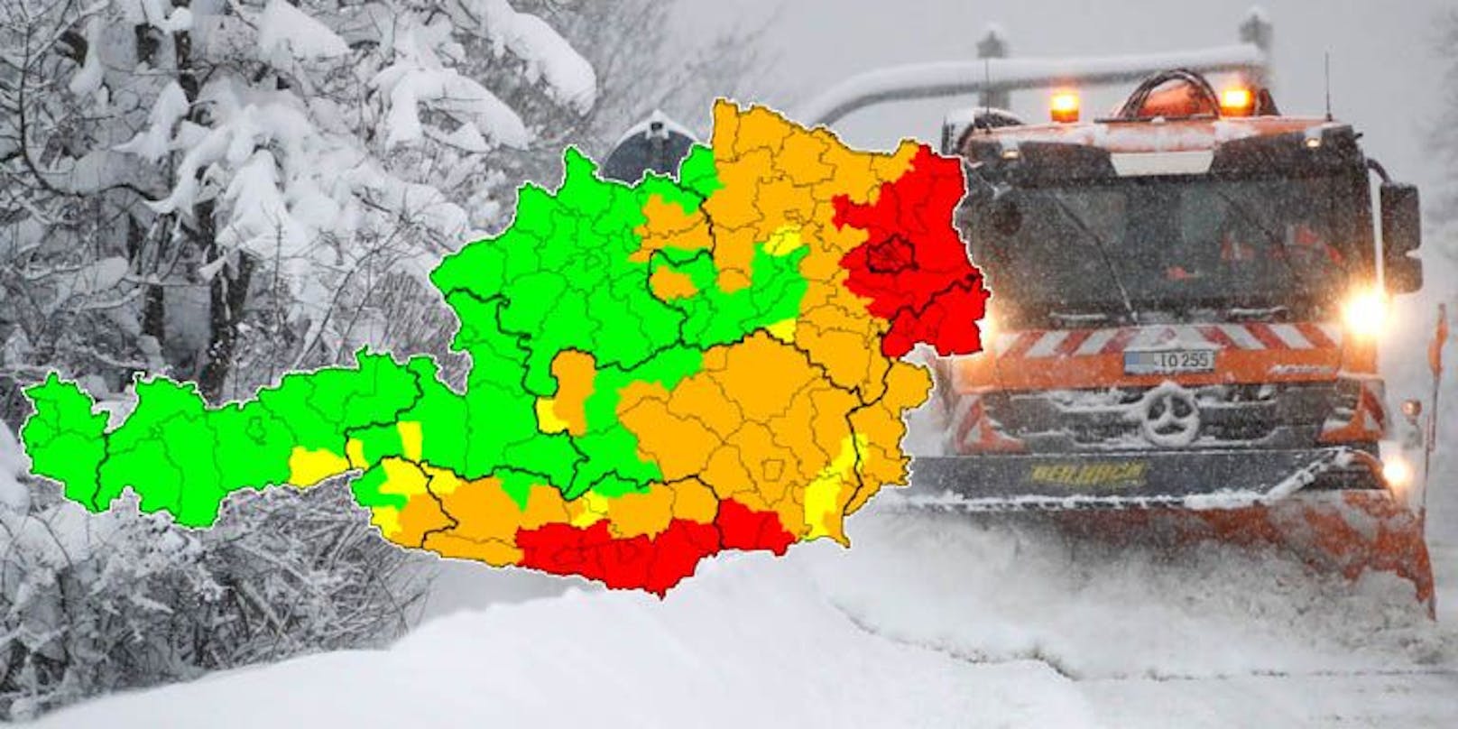 Schnee-Chaos in Österreich
