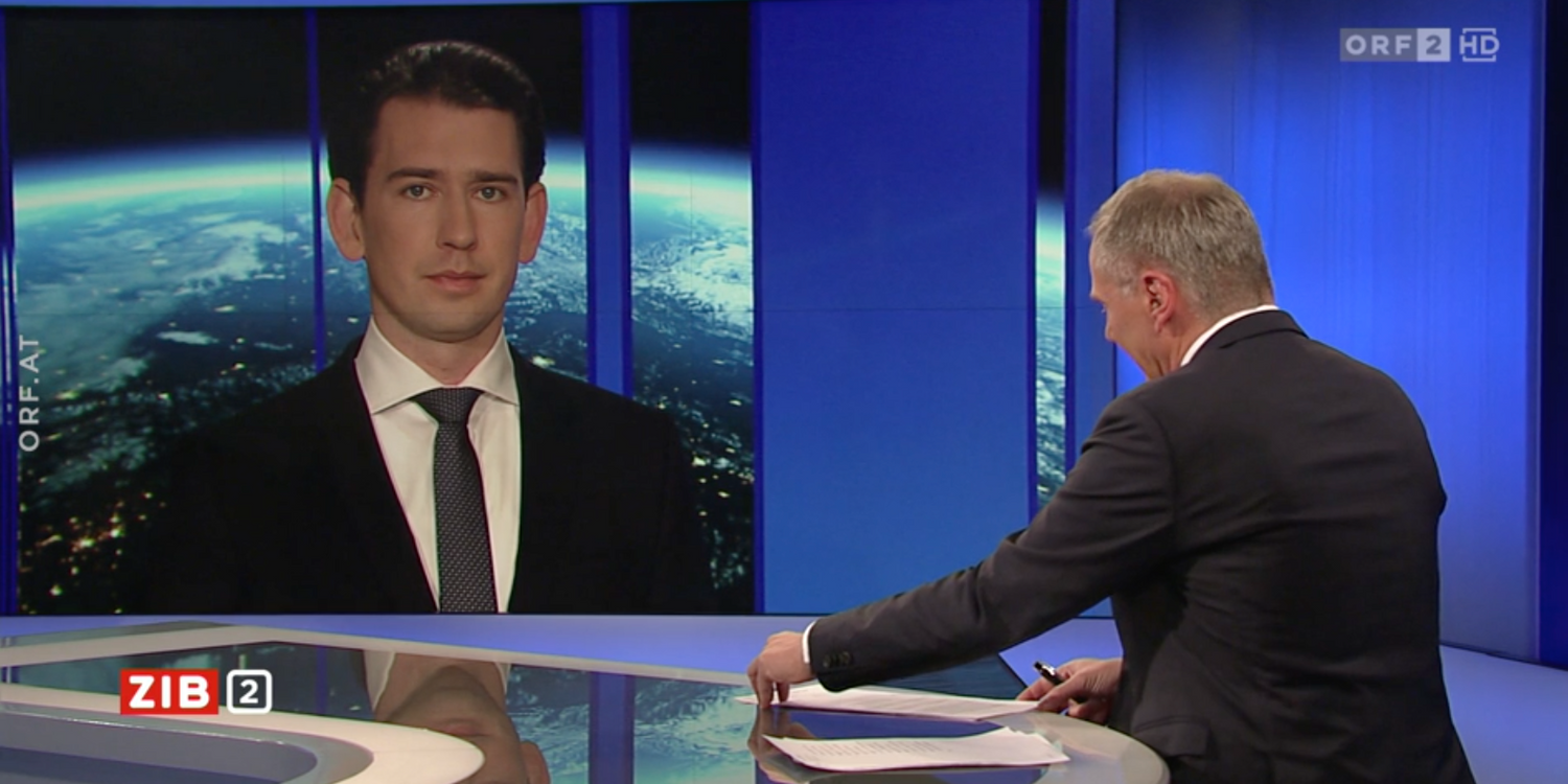 Sebastian Kurz bei Armin Wolf in der ZIB 2