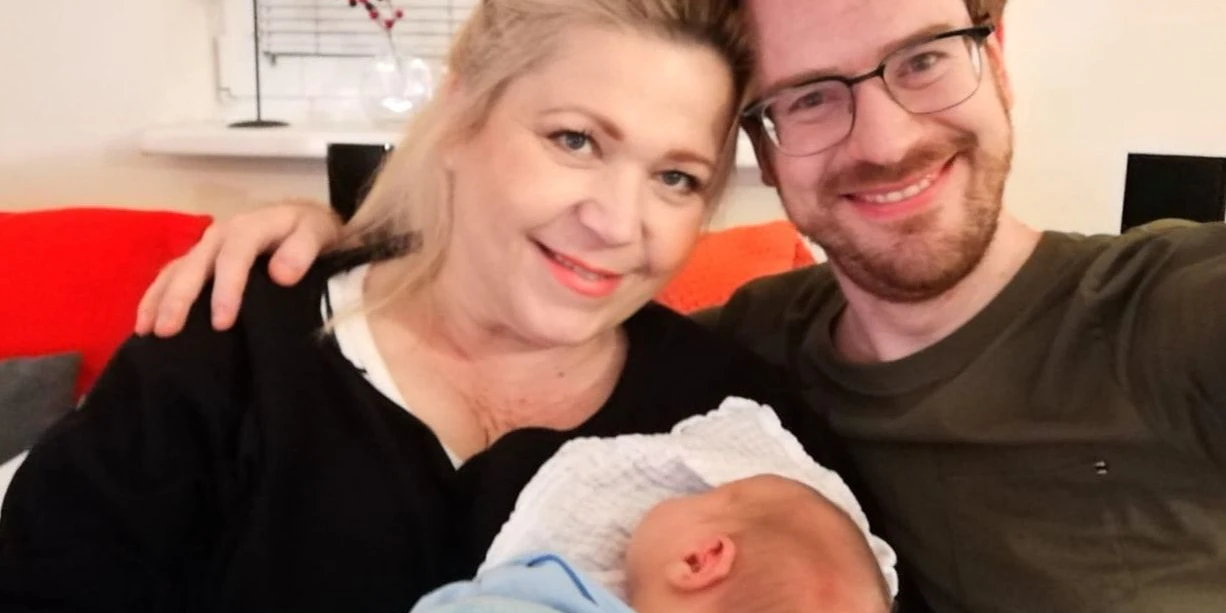 Susanna Hirschler, ihr Verlobter Felix und Sohn Gabriel