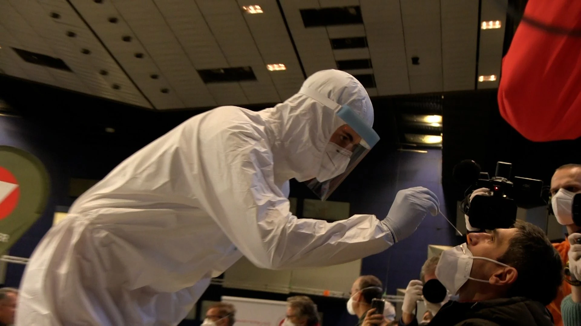 Coronatest in der Stadthalle Wien