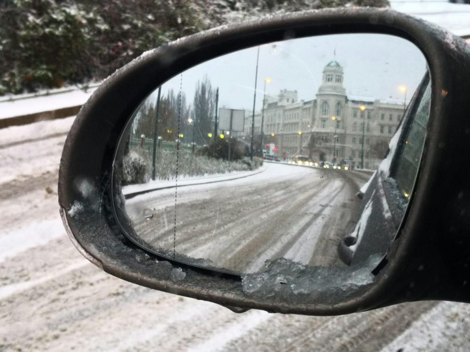 In Wien hat es geschneit.