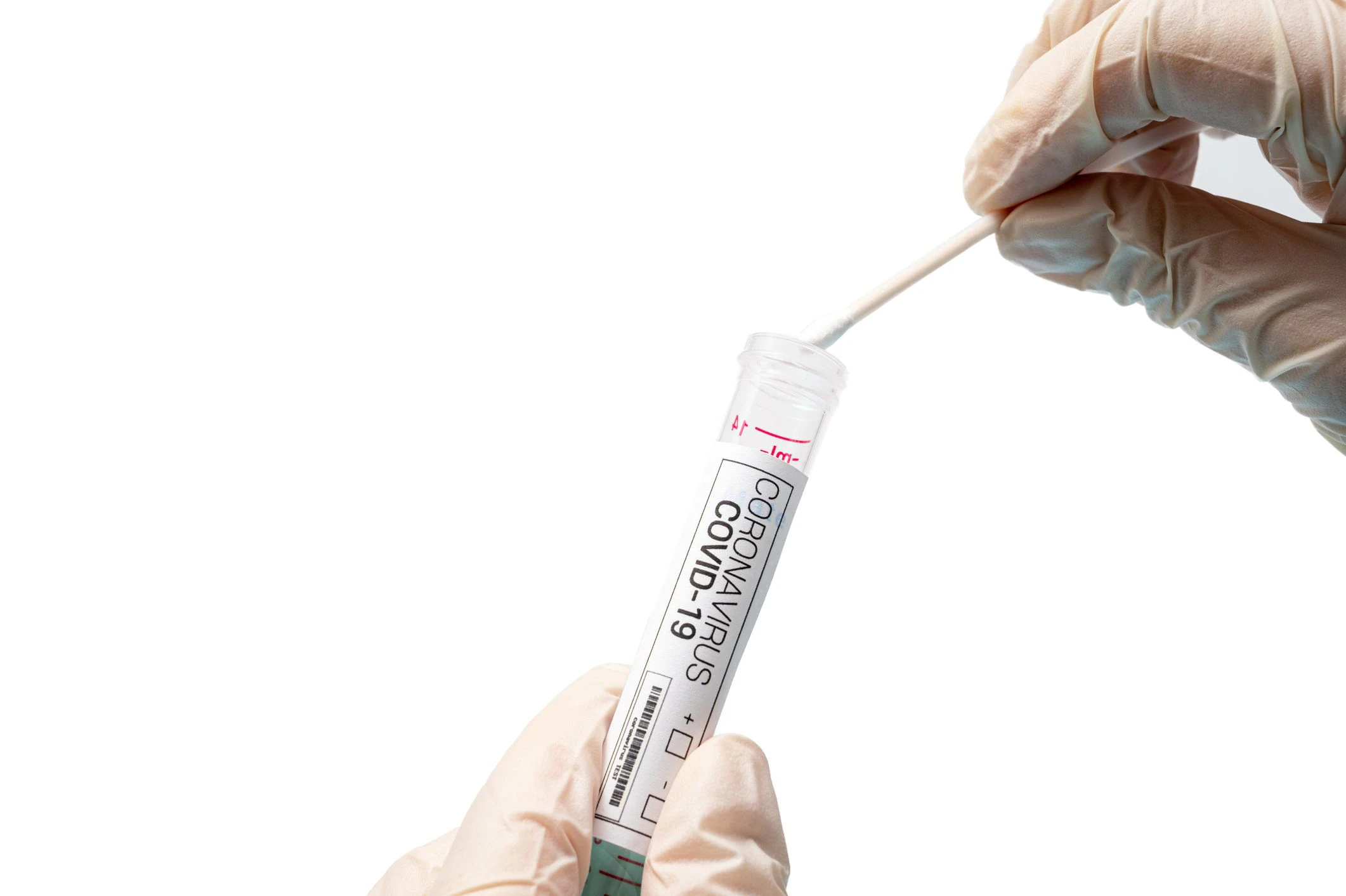 Coronatest-Kit mit Stäbchen