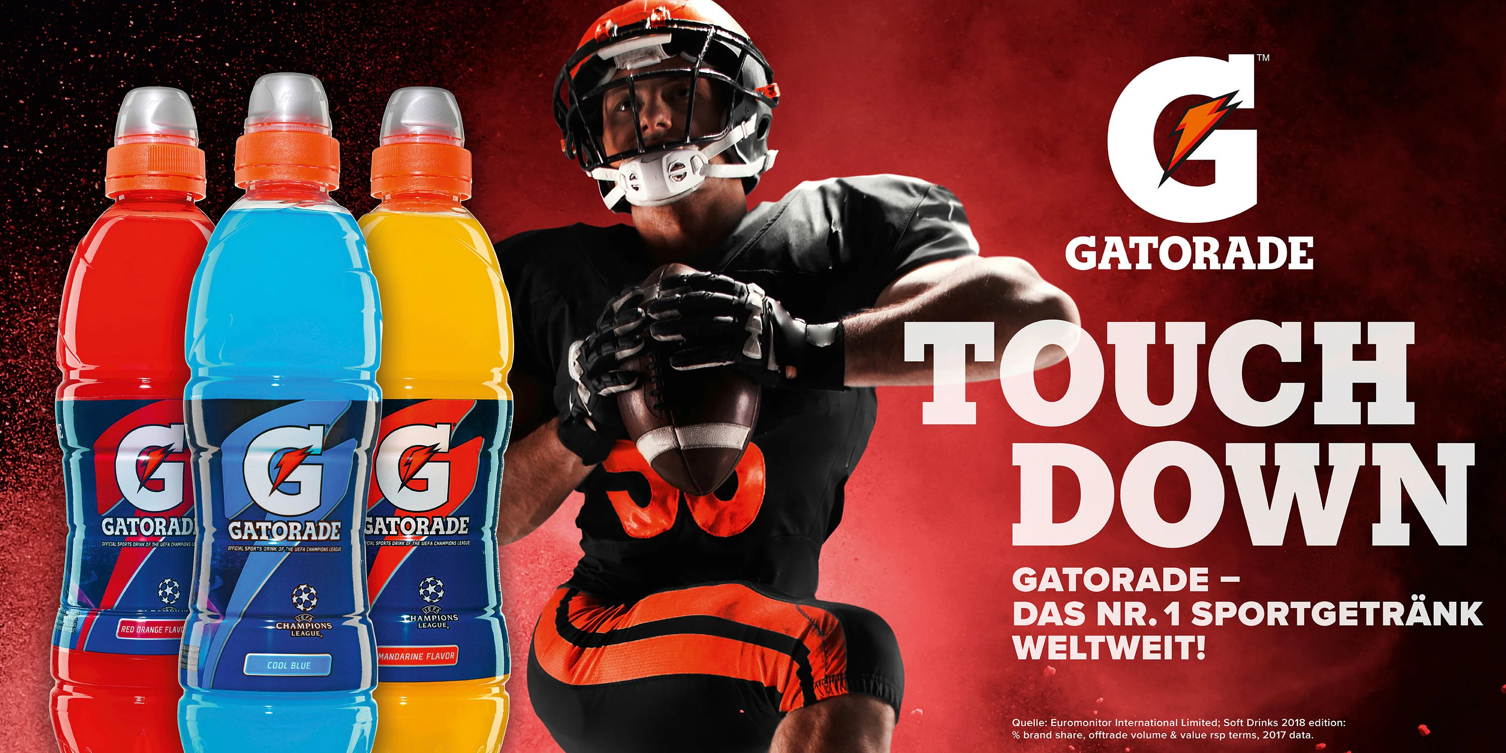 Mit "Heute" & Gatorade kannst du zum Super Bowl-Event so richtig abfeiern: Spiel mit und gewinne einen Gatorade Cooler oder einen von zehn Gatorade Cool Blue - Trays!