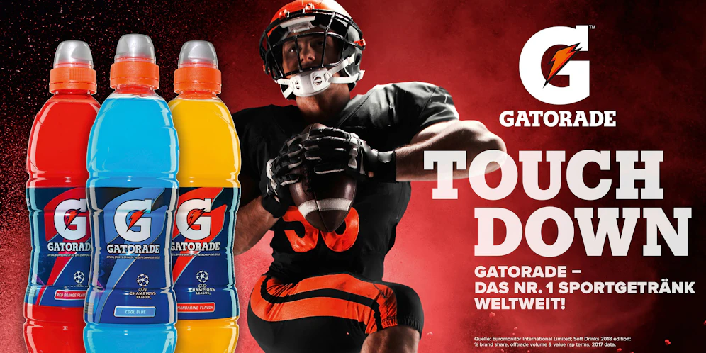 Gatorade, ursprünglich für eine American Football-Mannschaft entwickelt, ist bis heute eines der beliebtesten isotonischen Sportgetränke – sowohl für professionelle Athletinnen und Athleten als auch für Hobby-Sportler.