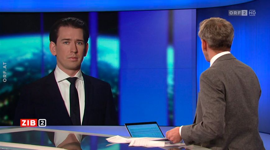 Bundeskanzler Sebastian Kurz in der ZiB2 bei Martin Thür am 30. Dezember 2020