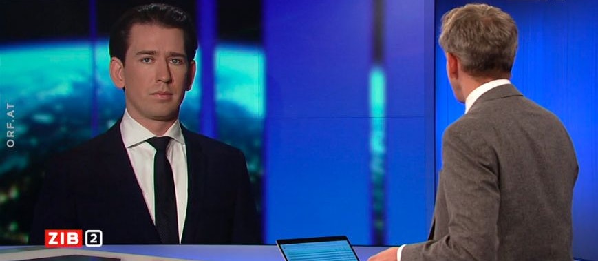 Bundeskanzler Sebastian Kurz in der ZiB2 bei Martin Thür am 30. Dezember 2020