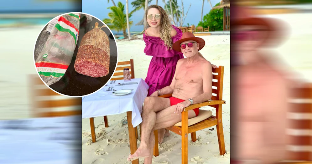 Hummer statt Salami - Mucha ärgert sich ordentlich.
