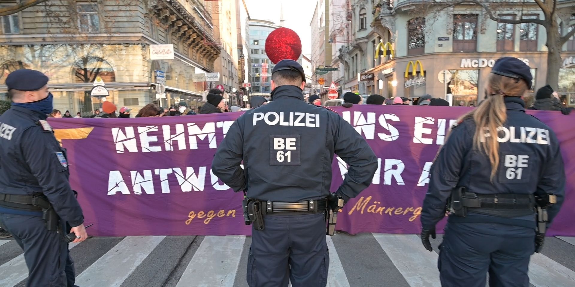 Demonstration gegen Frauenmorde