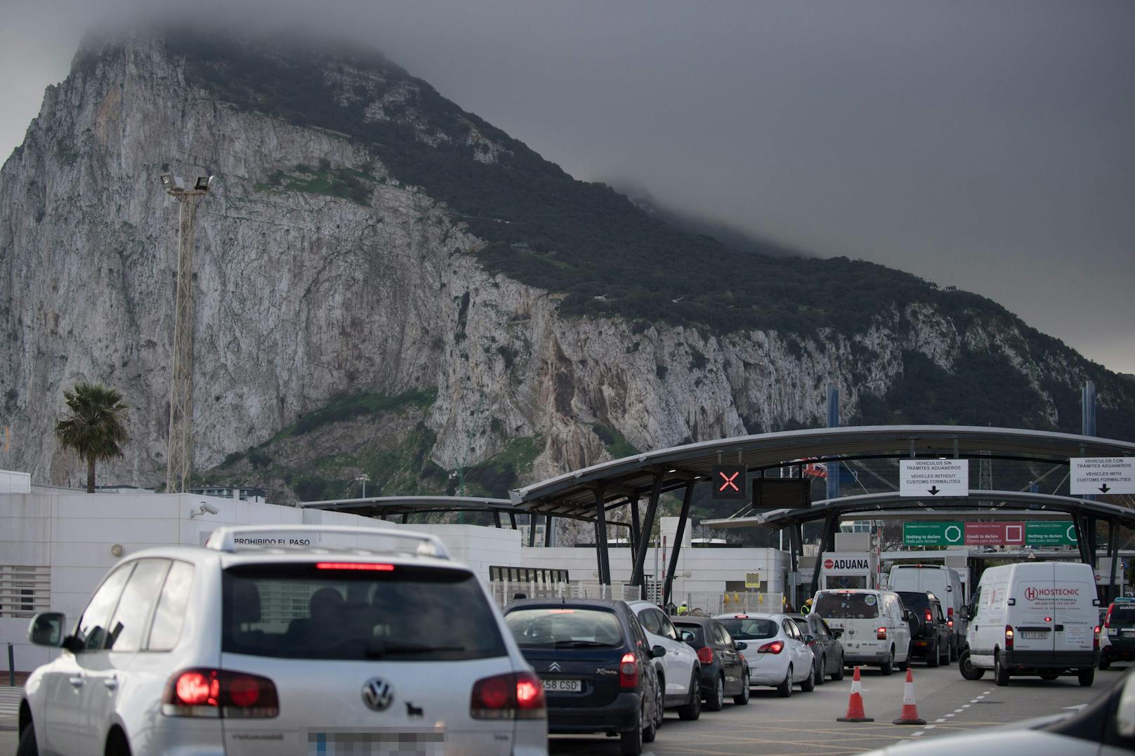 Grenze Spanien-Gibraltar bei La Línea de la Concepción