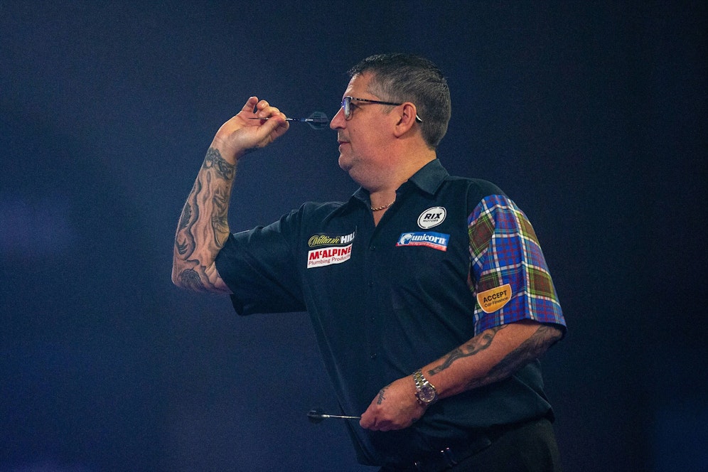 Gary Anderson pöbelt auch gegen Wayne Mardle. 