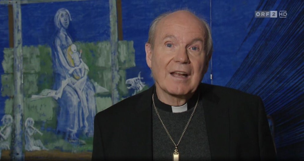 Kardinal Christoph Schönborn im Rahmen seiner Silvester-Ansprache. 