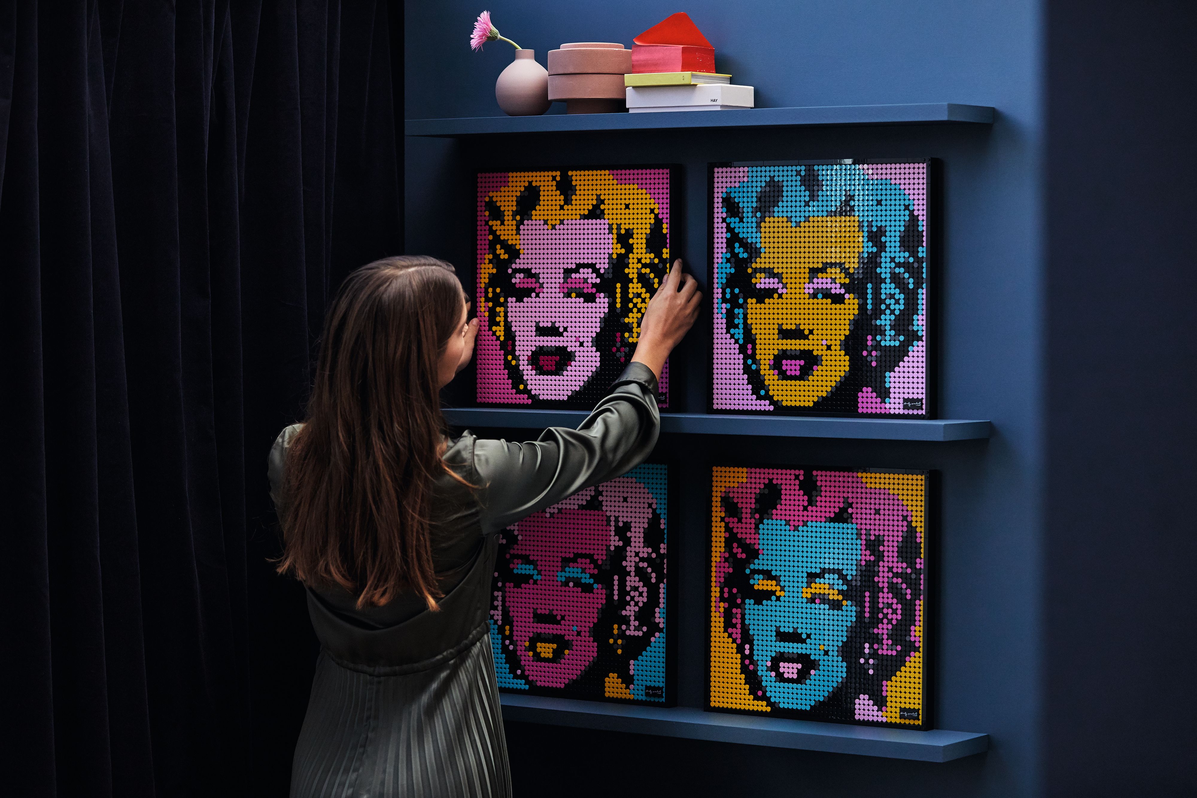 So sehen die vier Varianten des "Andy Warhol's Marilyn Monroe"-Sets aus.