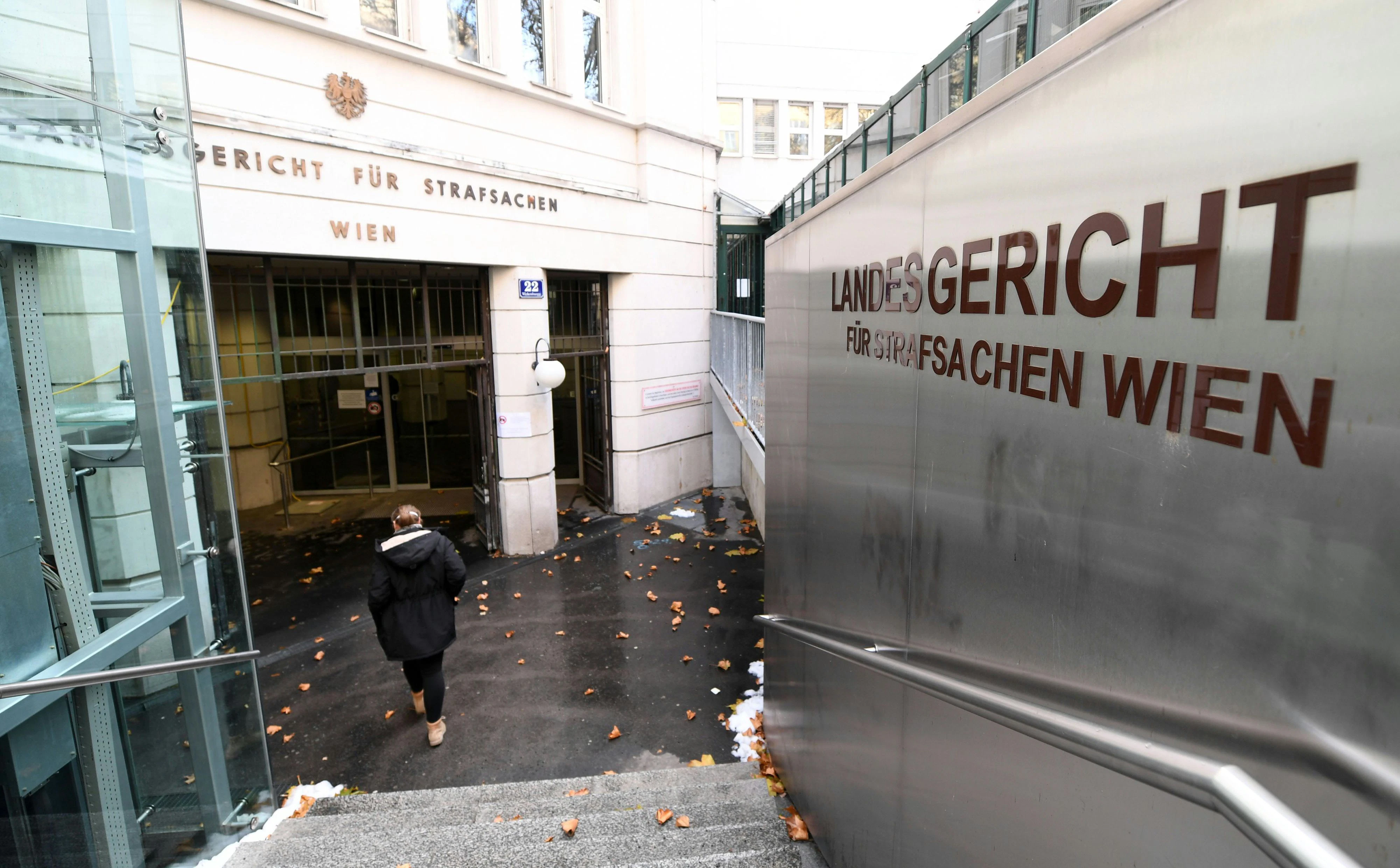 Das Straflandesgericht in Wien aufgenommen am Freitag, 4. Dezember 2020, anl. der Urteilsverkündung im Strafprozess gegen Ex-Finanzminister Grasser u.a. wegen Bestechungs- und Untreueverdachts bei der Buwog-Privatisierung.