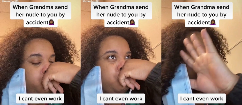 Wie soll man reagieren, wenn die eigene Oma einem unabsichtlich Nacktfotos von sich zukommen lässt?