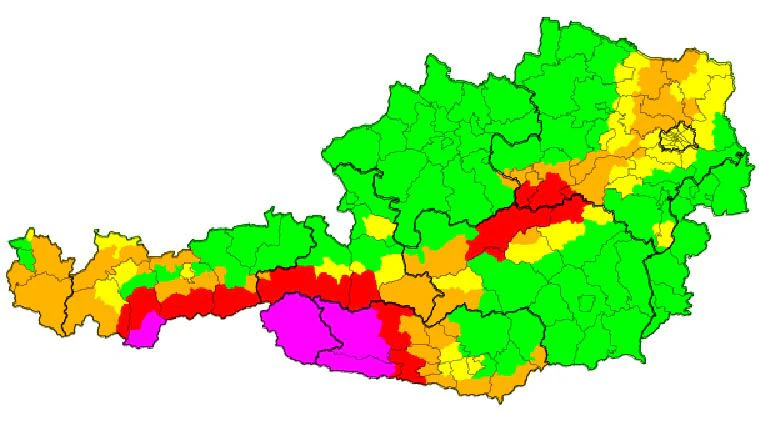 Aktuelle Wetter-Lage in Österreich