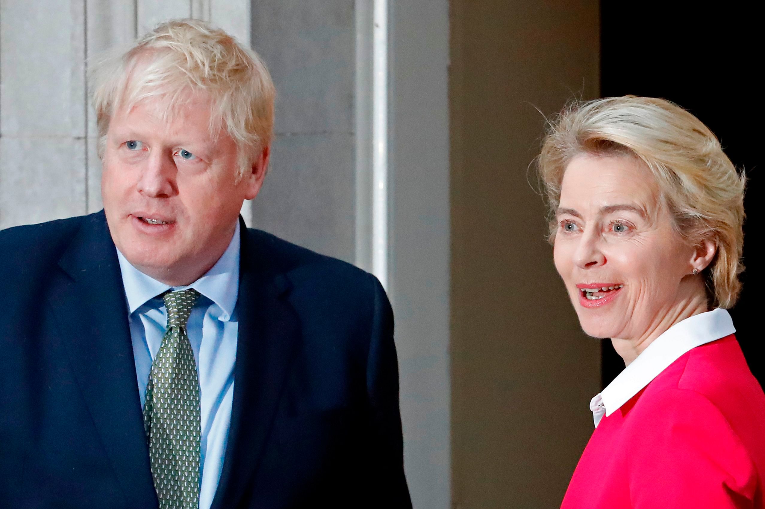 Ursula von der Leyen und Boris Johnson im Januar in London. 