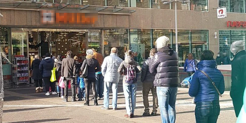 Auf diese Drogerie gab es am Samstag einen Ansturm.