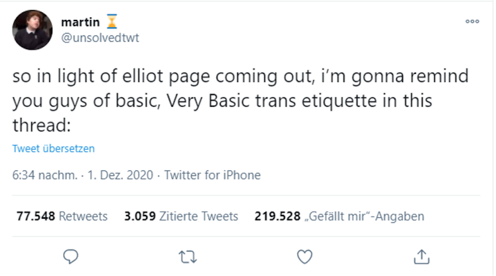 Twitter-Nutzer @unsolvedtwt hat eine Anleitung veröffentlicht, wie man am besten mit Transgender-Themen umgehen soll.