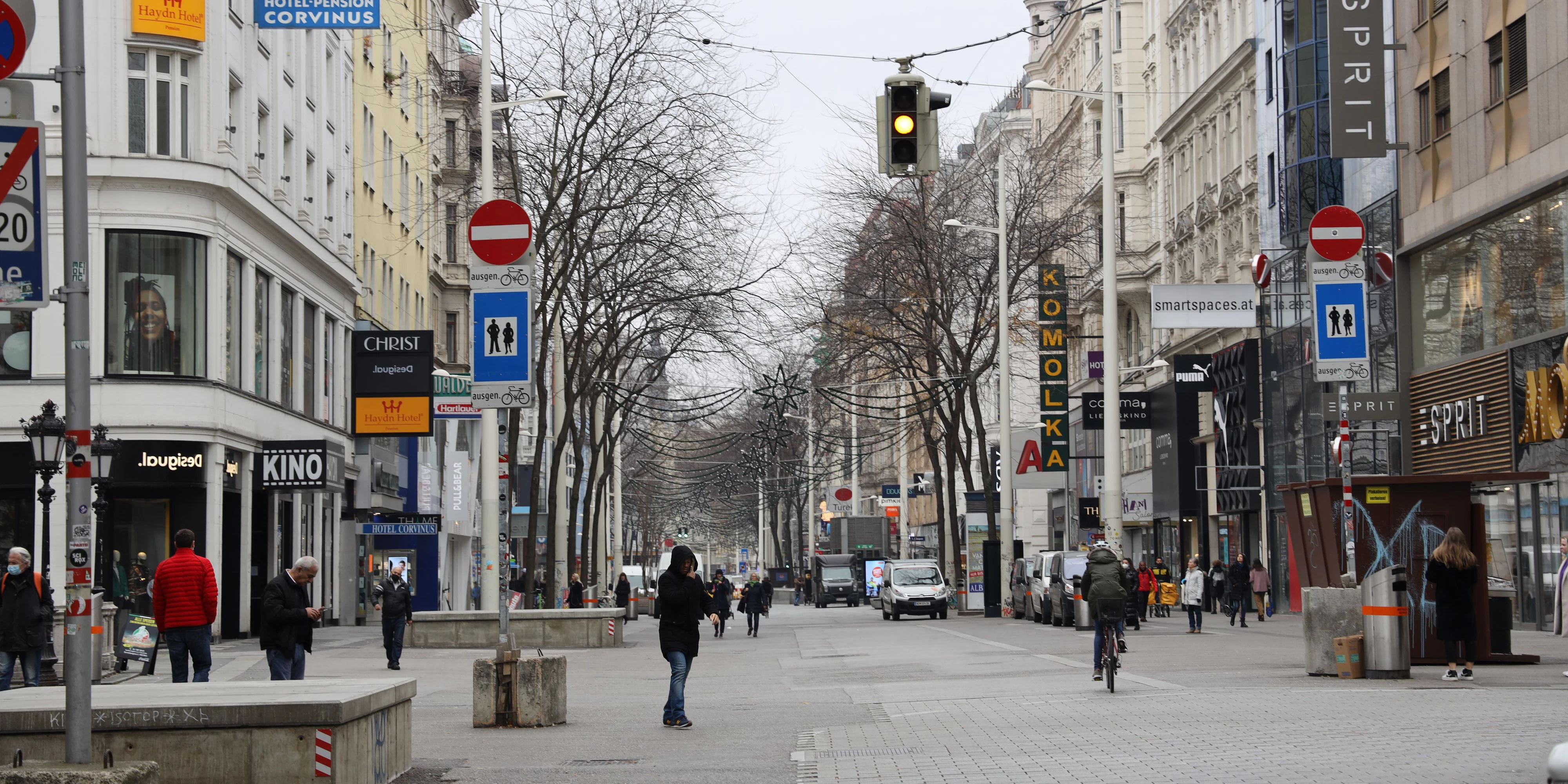 Die Mariahilferstraße im Lockdown