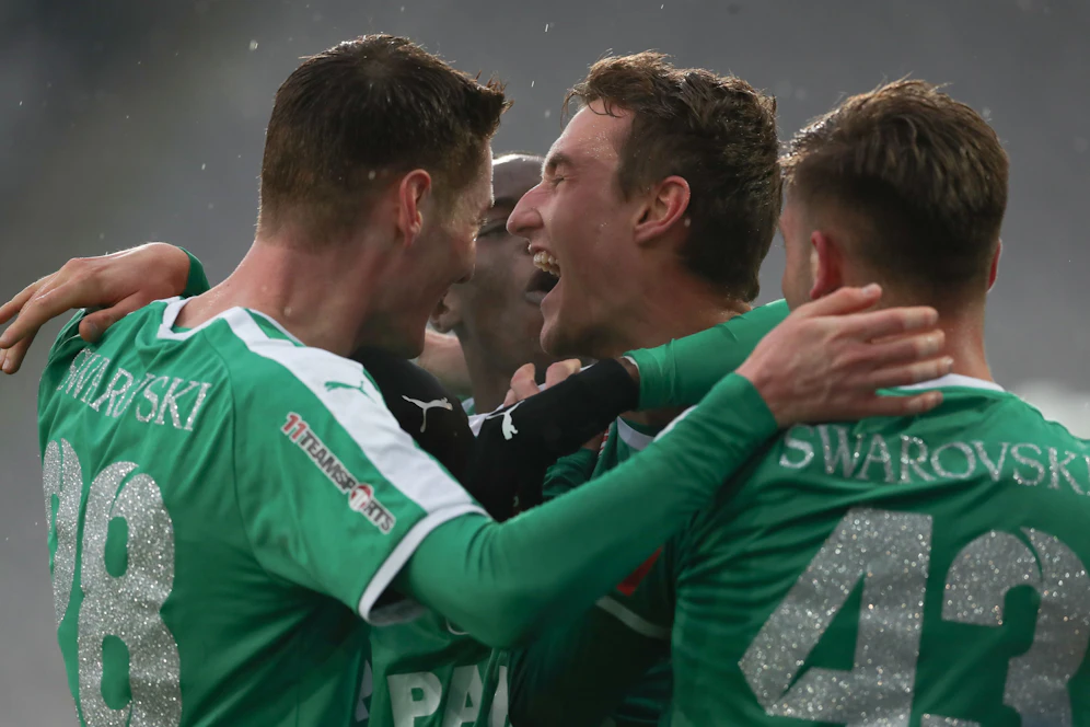 Die WSG Tirol jubelt über den Heimsieg gegen den WAC.