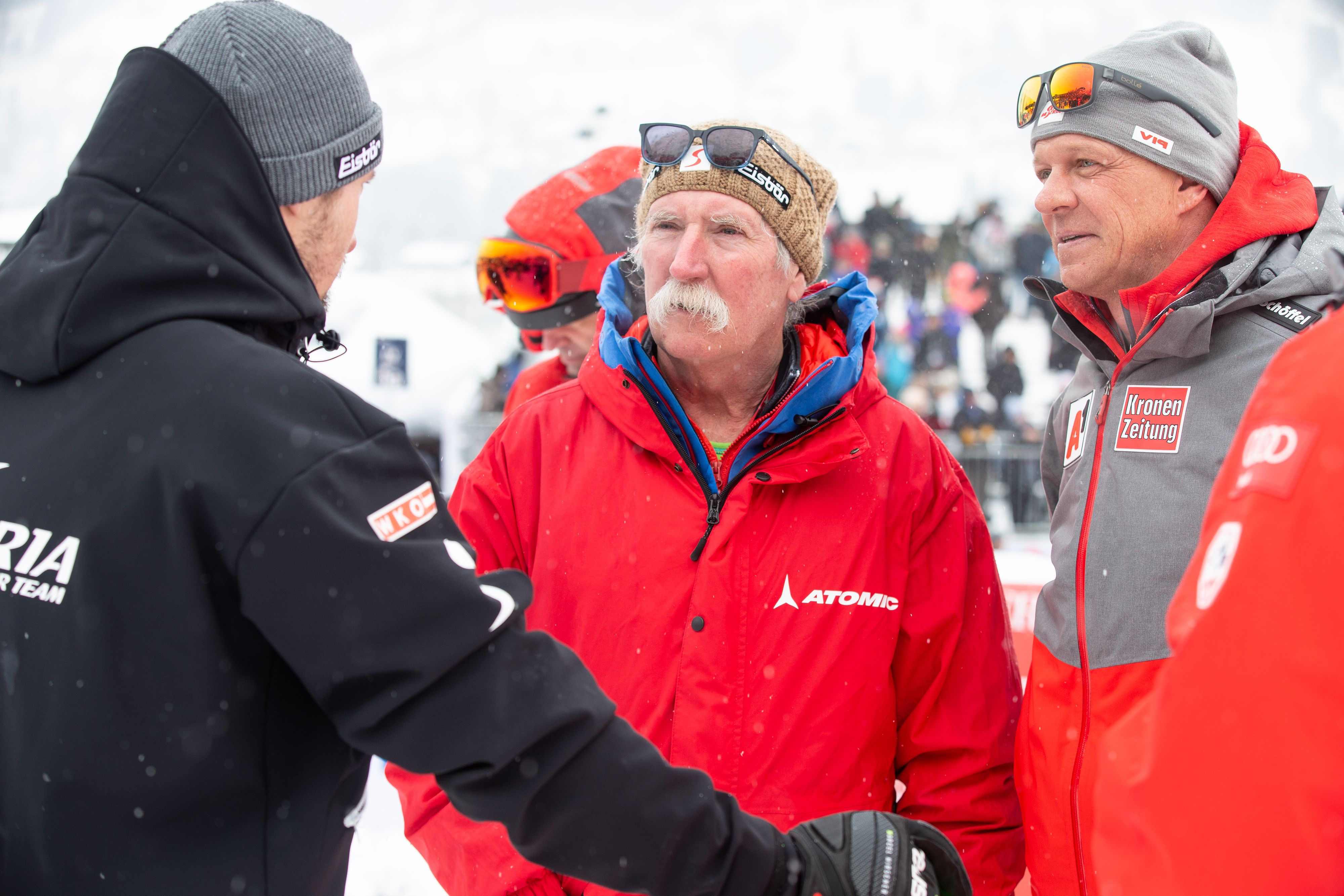 Geballtes Ski-Wissen: Ferdinand Hirscher und Pike Pircher (r.)