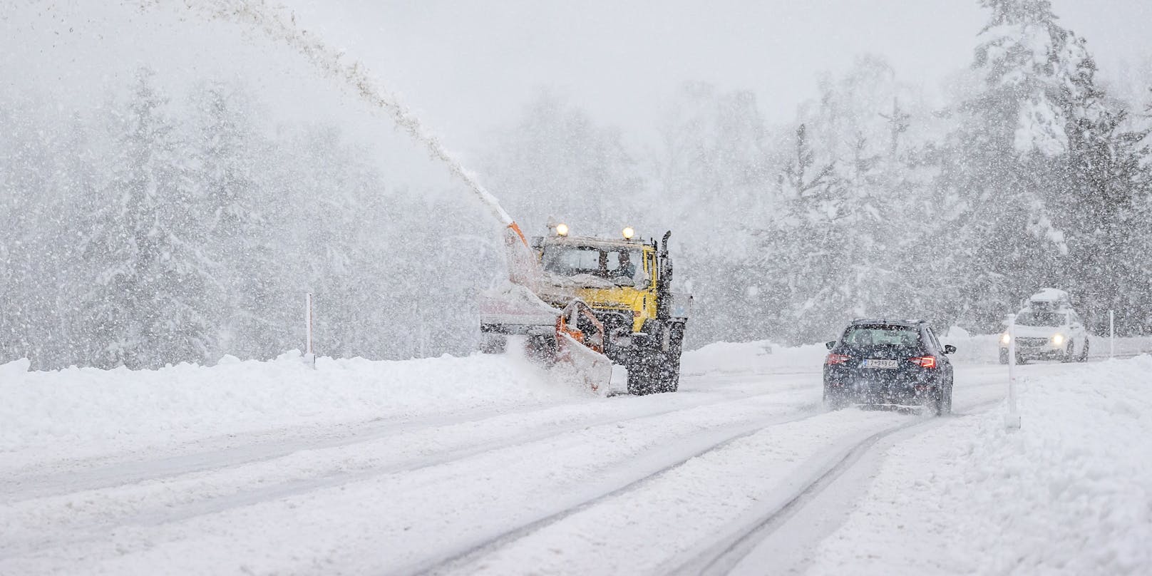 Schnee-Chaos in Österreich