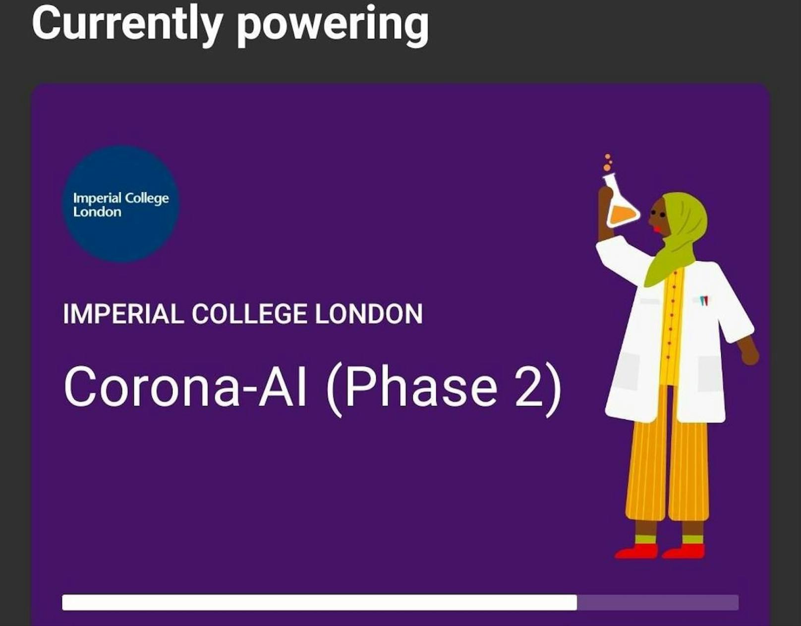 Augenblicklich unterstützten rund 100.000 Personen ein Corona-Forschungsprojekt des Imperial College London.