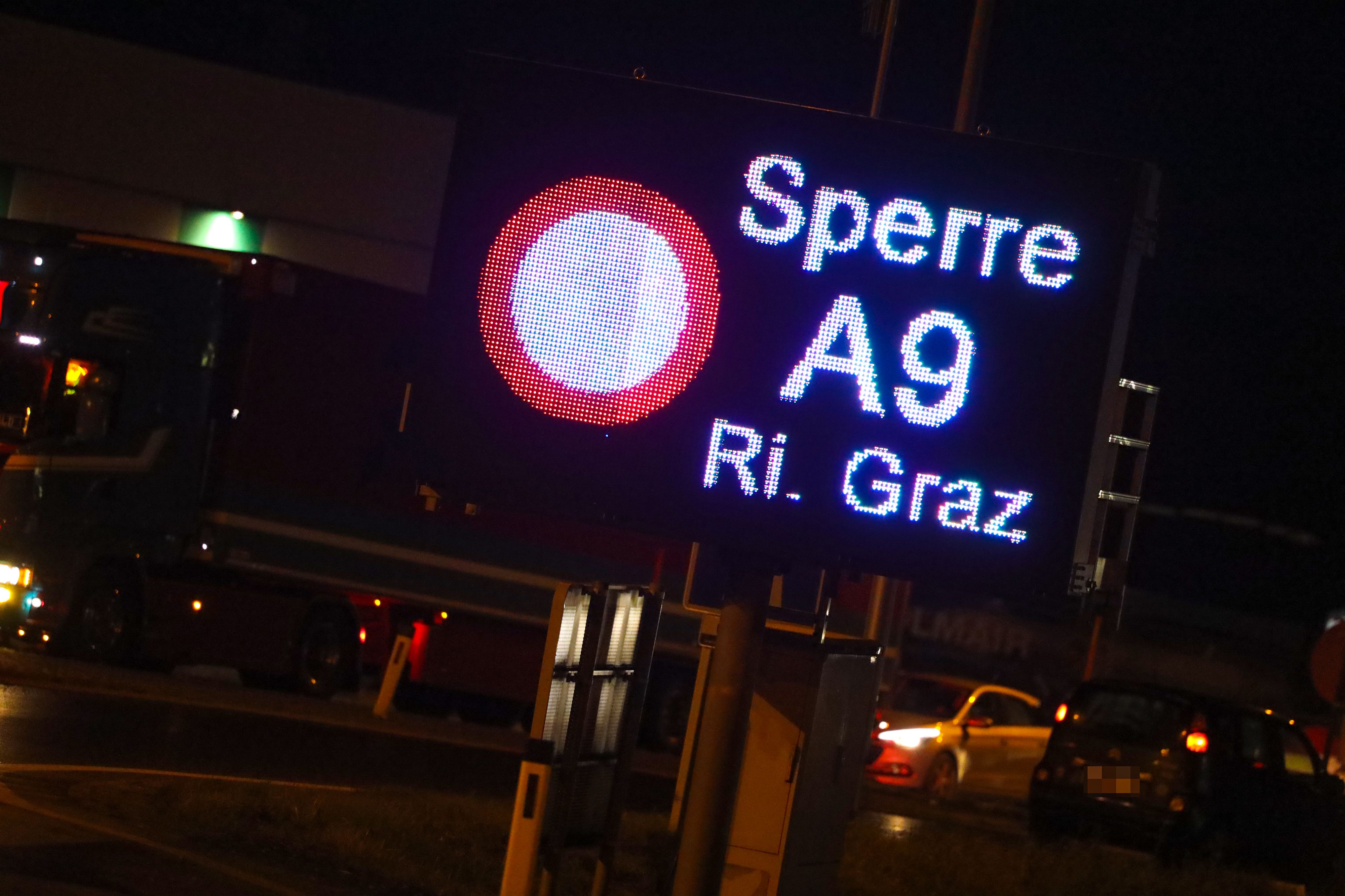 Der Tunnel wurde gesperrt.