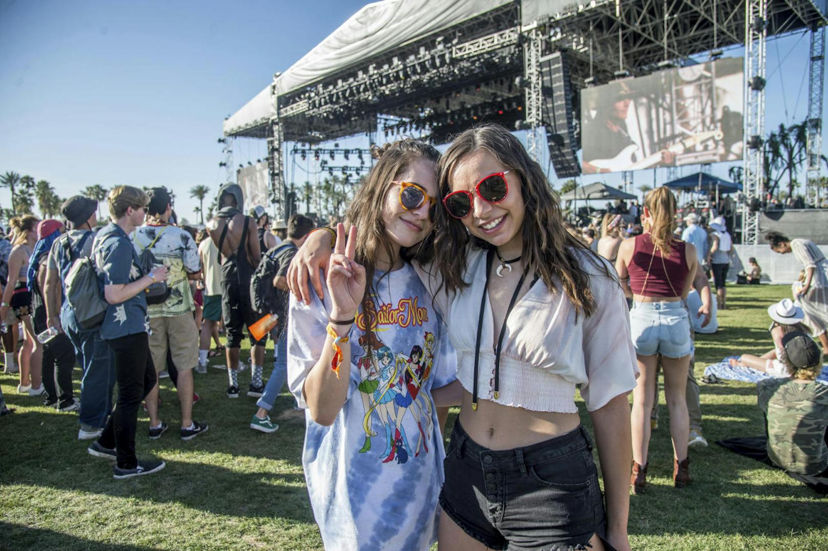 Junge Frauen auf dem Coachella Festival