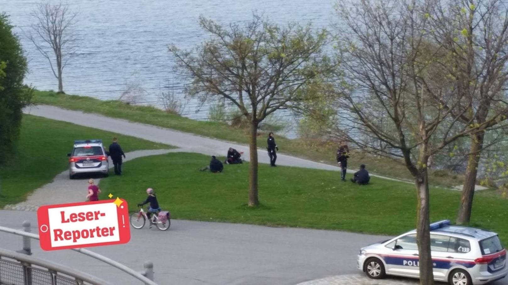 Großeinsatz der Polizei auf der Donauinsel: Vier mutmaßliche Dealer wurden festgenommen.