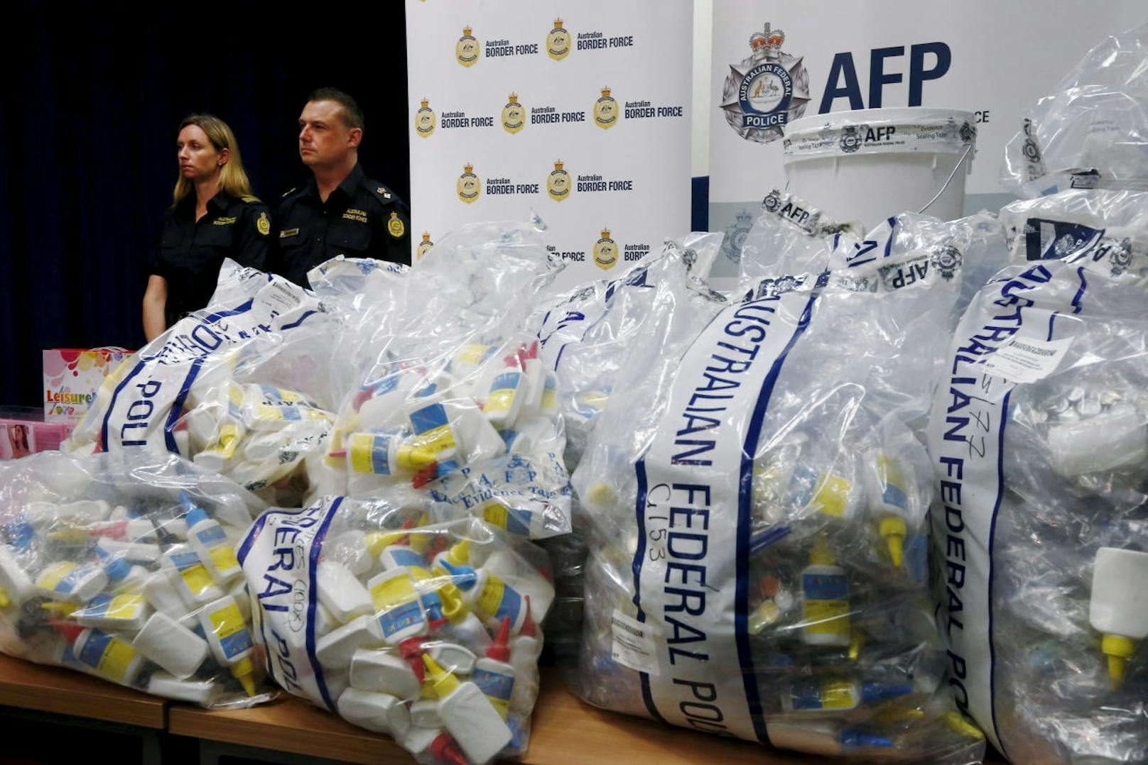 Der letzte Rekord: Mitte Februar wurde flüssiges Methamphetamin im Wert von rund 833 Millionen Euro sichergestellt.