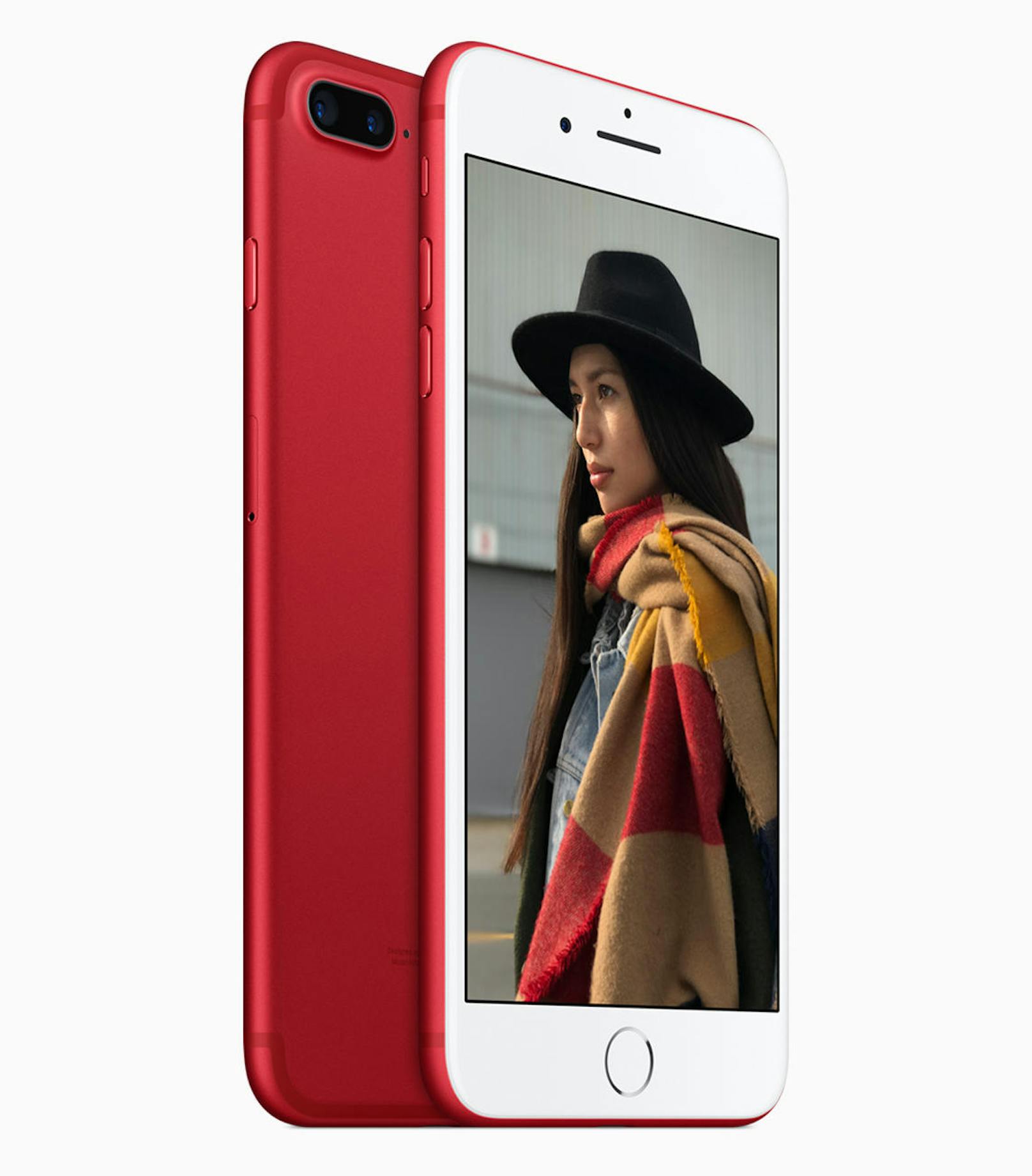 Das iPhone 7 Special Edition hat eine eigene Verkaufsseite und wird dementsprechend nicht als sechste Farboption des Geräts vermarktet. 2013 fügte Apple zu weiß und schwarz die Farboption Gold für das iPhone 5s hinzu und wechselte die Bezeichnung der dunklen Ausführung von Schwarz in Spacegrau.