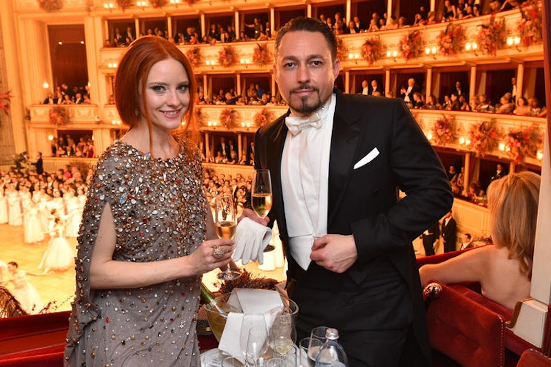 Barbara Meier mit ihrem Freund am Wiener Opernball 2017.