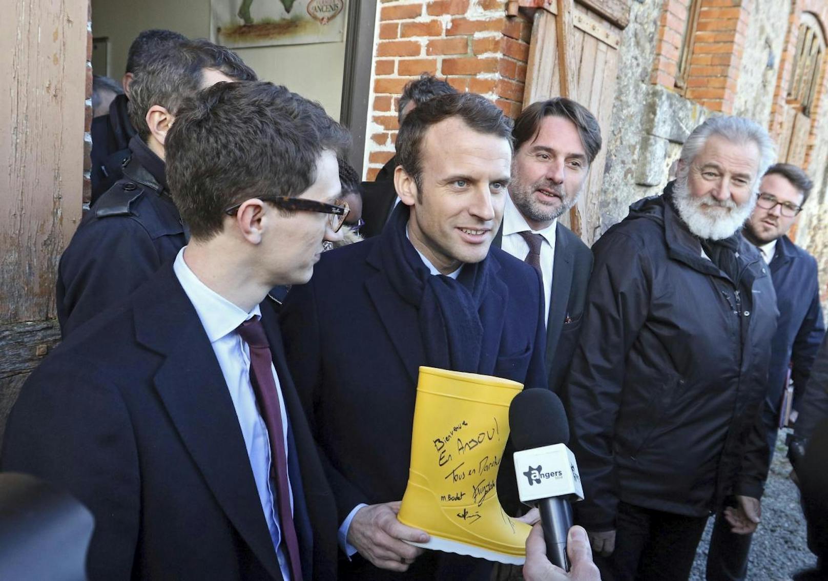 28. Februar 2017: Emmanuel Macron in Saint Lambert La Potherie