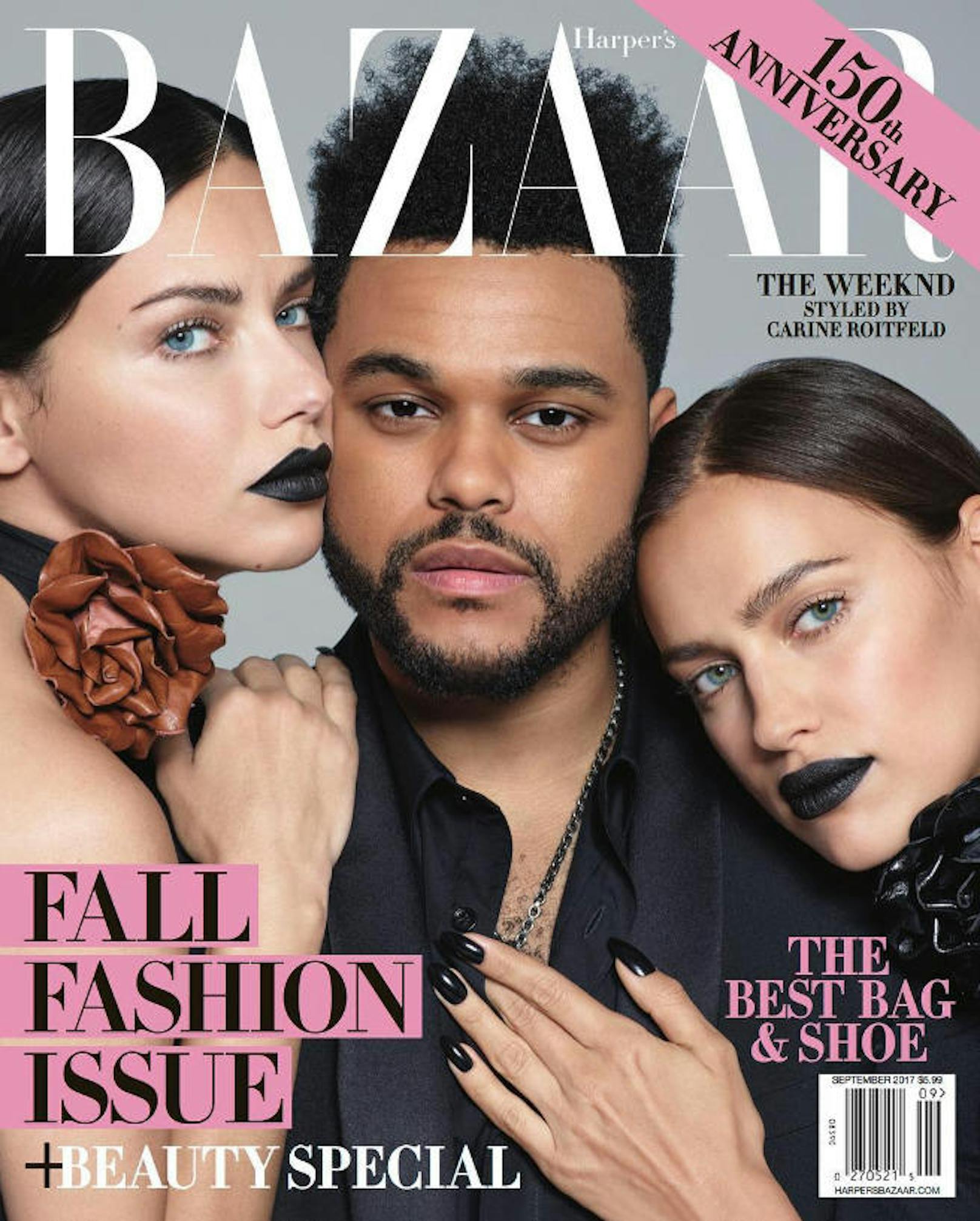 04.08.2017: Adriana Lima zählt gemeinsam mit Musiker The Weeknd und ihrer Modelkollegin Irina Shayk zu den Cover-Stars der neuen "Harper's Bazaar"-Ausgabe.