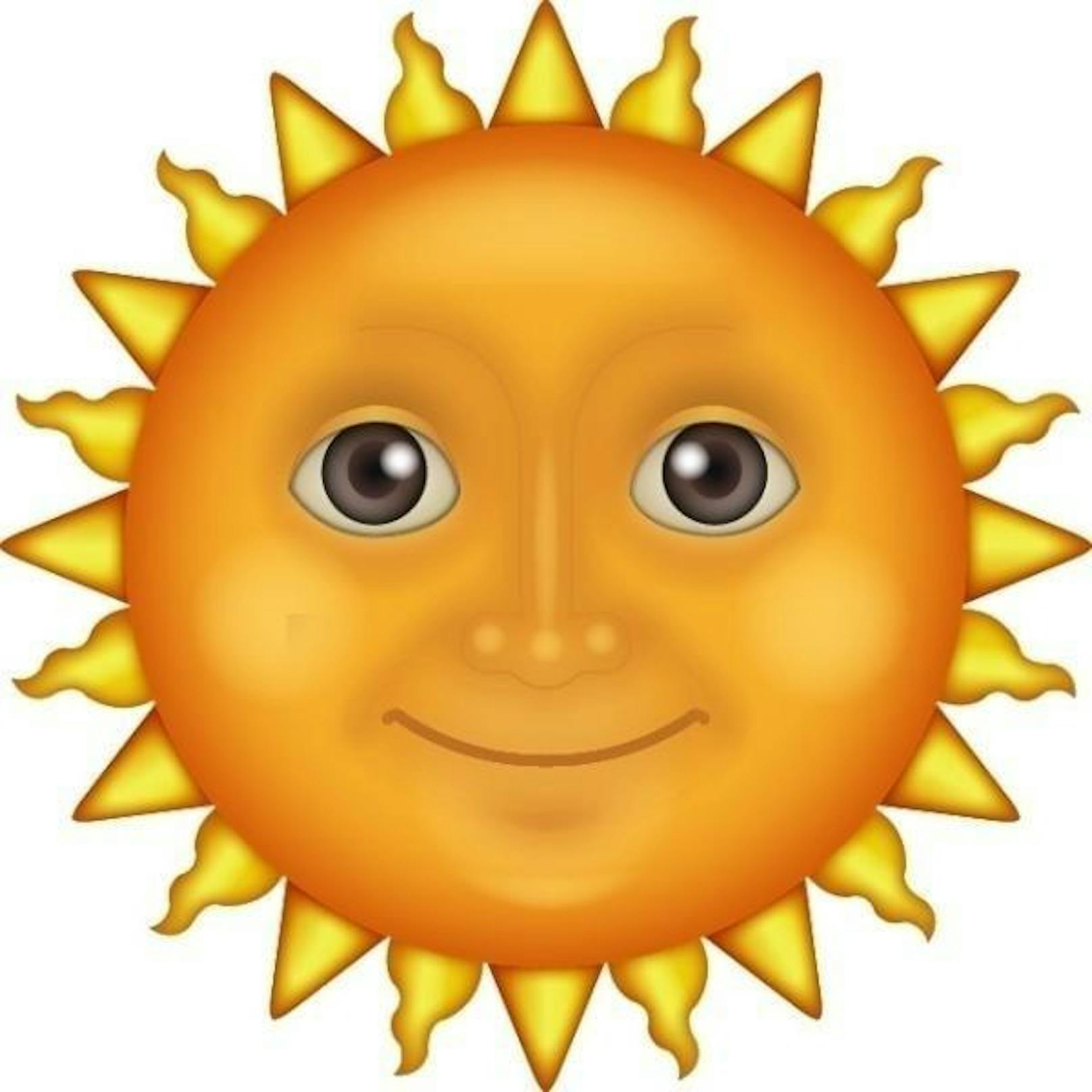 Das gutmütige Sonnen-Emoji bringt Ihre Chat-Partnerin zum Strahlen.