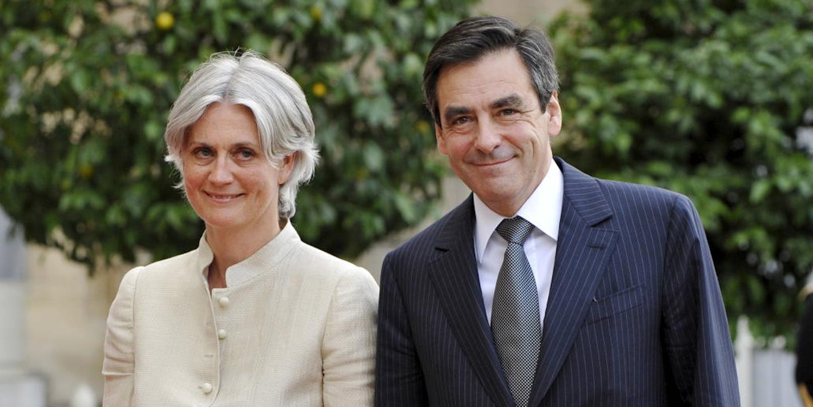 13. Juni 2008: Francois Fillon mit seiner Ehefrau Penelope Clarke