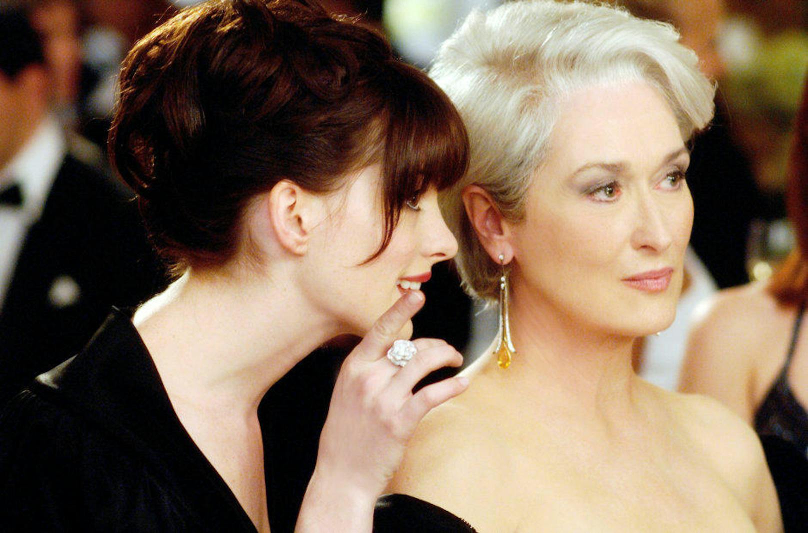 Bei <strong>Meryl Streep</strong> (re.), Hathaways Schauspielkollegin aus <em>"Der Teufel trägt Prada"</em>, ist allerdings noch Luft nach oben.