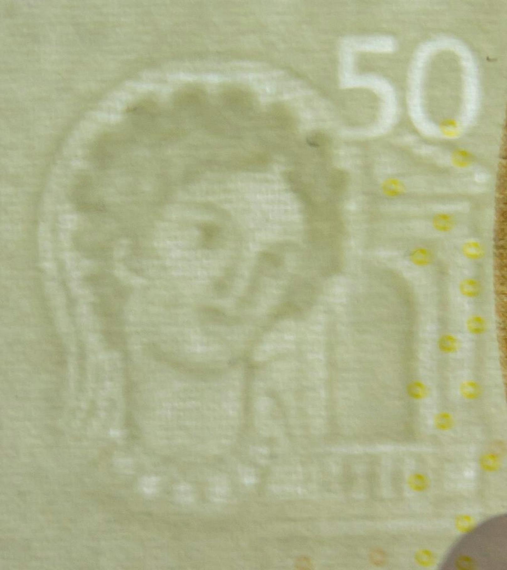 50-Euro-Banknote: Wasserzeichen