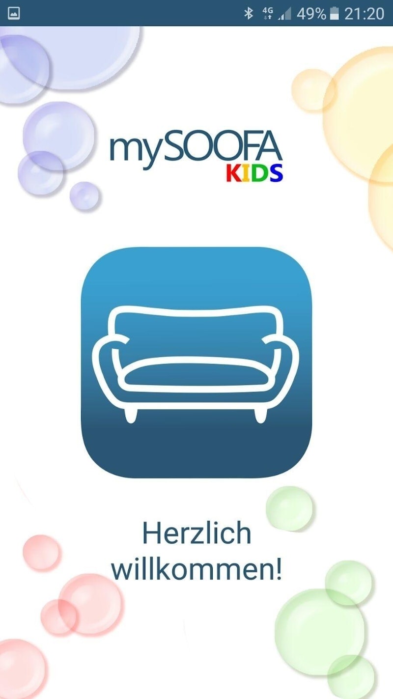 Startseite: So präsentiert sich die App mySOOFA Kids