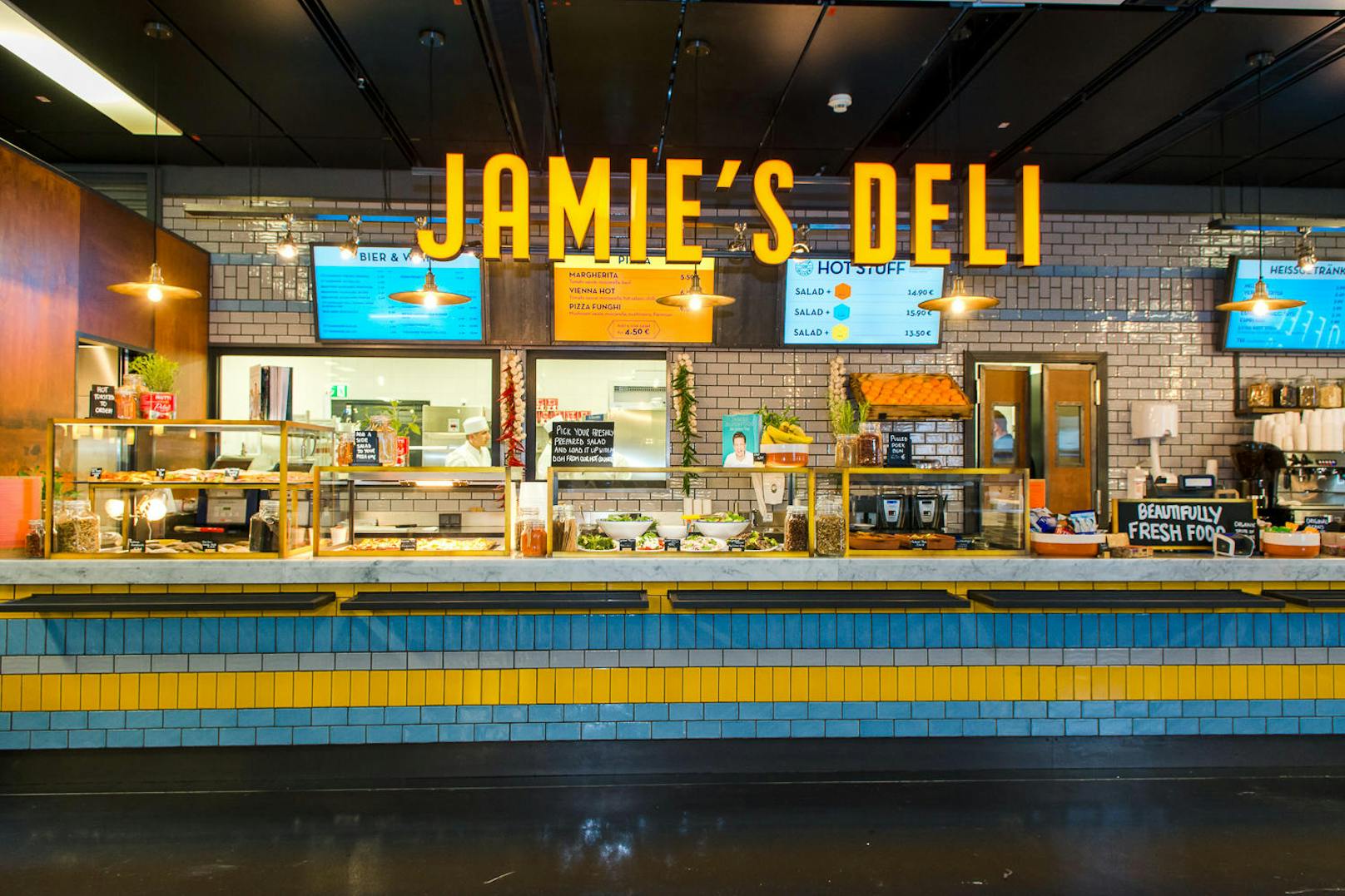 Jamie's Deli VIE, Flughafen Wien, Schwechat, Jamie Oliver, Starkoch, Take away
