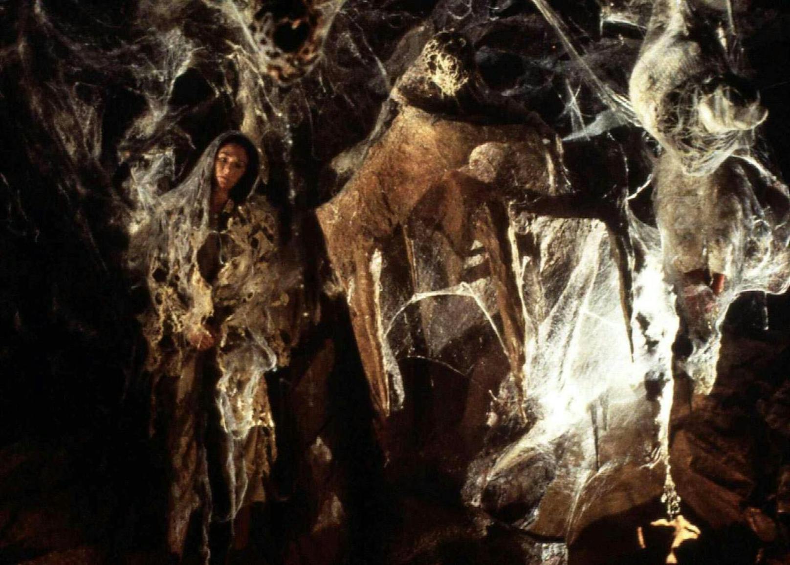Olivia Hussey Audra (Olivia Hussey) ist im Spinnennetz gefangen. 1990 UnitedArchives