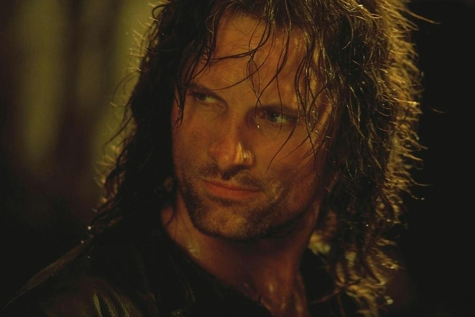 Aragorn (Viggo Mortensen) macht sich mit den anderen Gefährten auf den dunklen Weg nach Mordor.