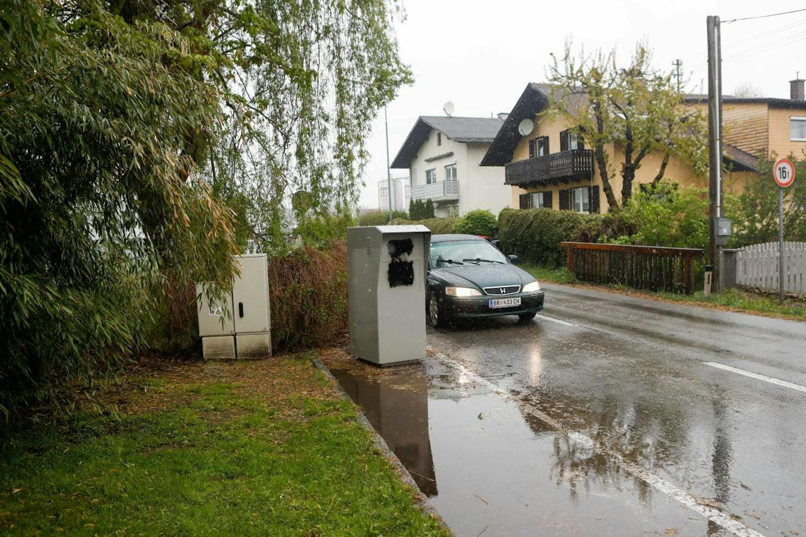 Radargeräte in Braunau beschmiert: Laabstraße