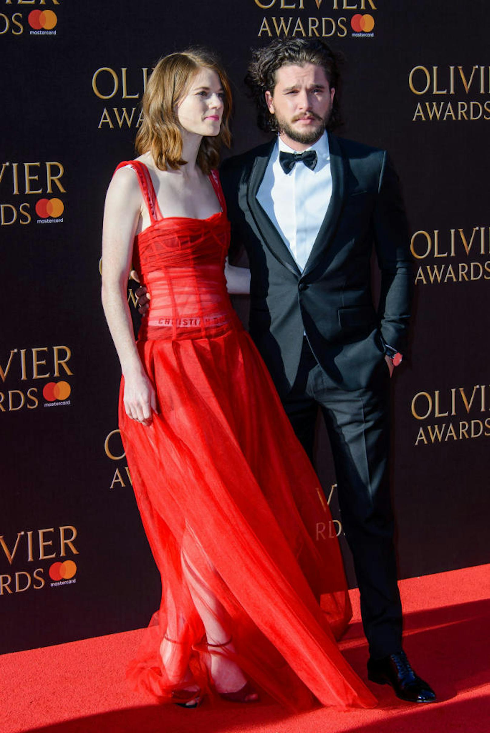 Rose Leslie and Kit Harington bei den "Olivier Awards 2017"am 9. April 2017