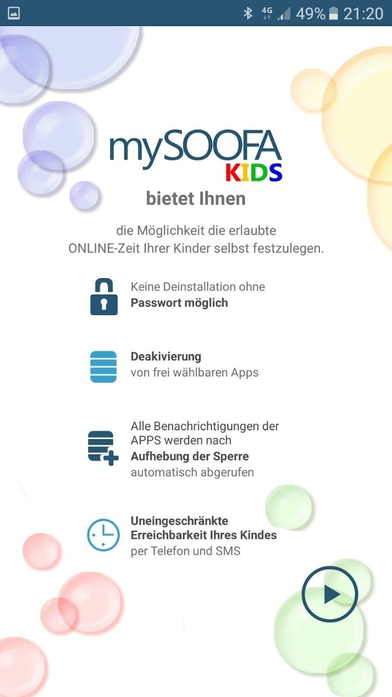 Hier kann man simpel die Steuerung bedienen.