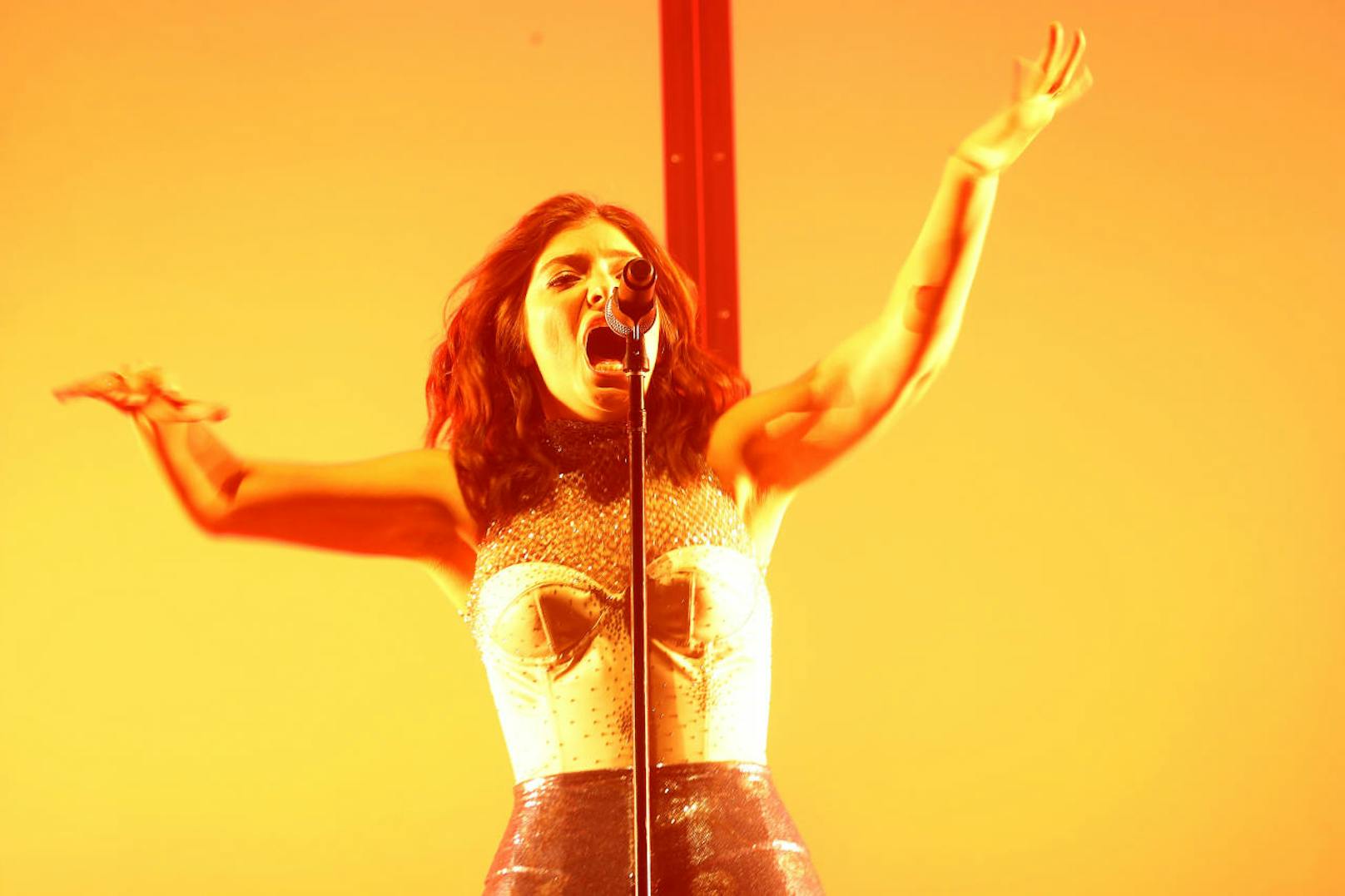 Lorde auf der Bühne am Coachella Valley Music and Arts Festival 2017.