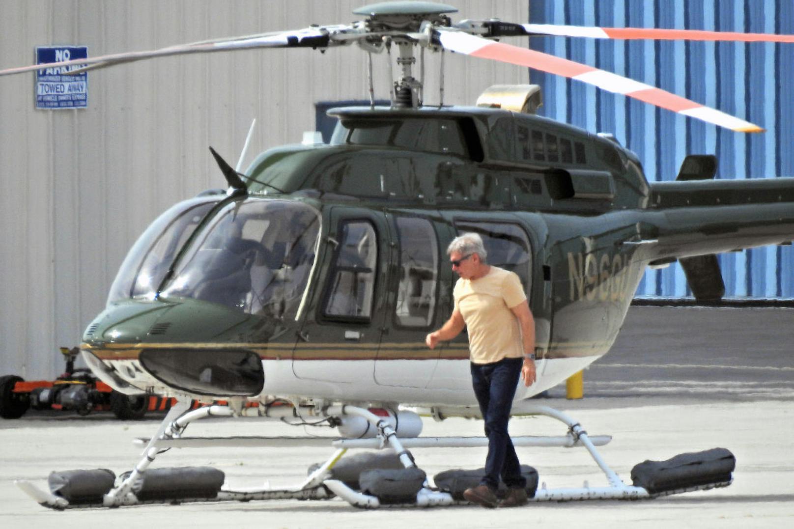 Harrison Ford am Santa Monica Flughafen in Kalifornien.