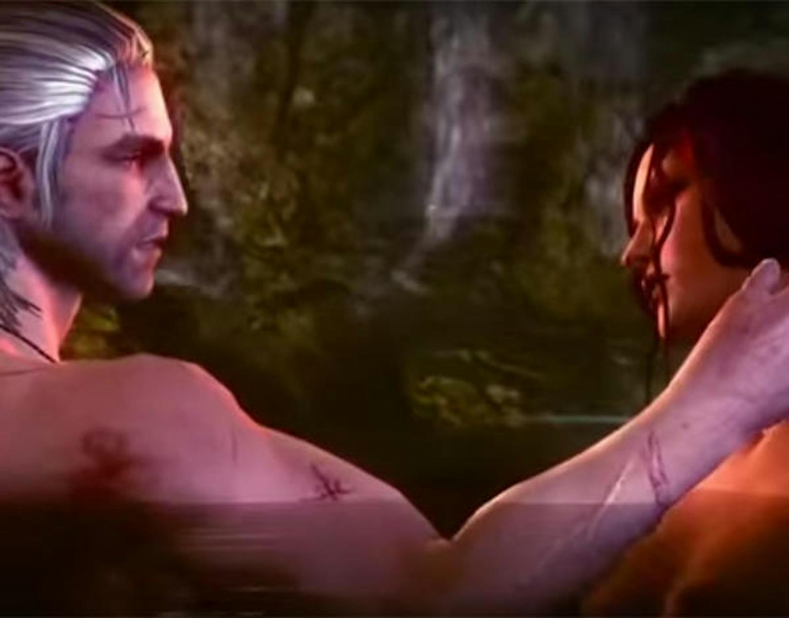 Frauenheld Geralt von Riva ist kein Kostverächter, wenn es darum geht, nach der Schlacht mit Pixelschönheiten ins Bett zu steigen. Erwähnenswert ist vor allem die Szene aus <b>The Witcher 2</b>, in der sich die sexy Hexe Triss elegant die Kleider vom Leib zaubert und zusammen mit Geralt das Bad zum Dampfen bringt.