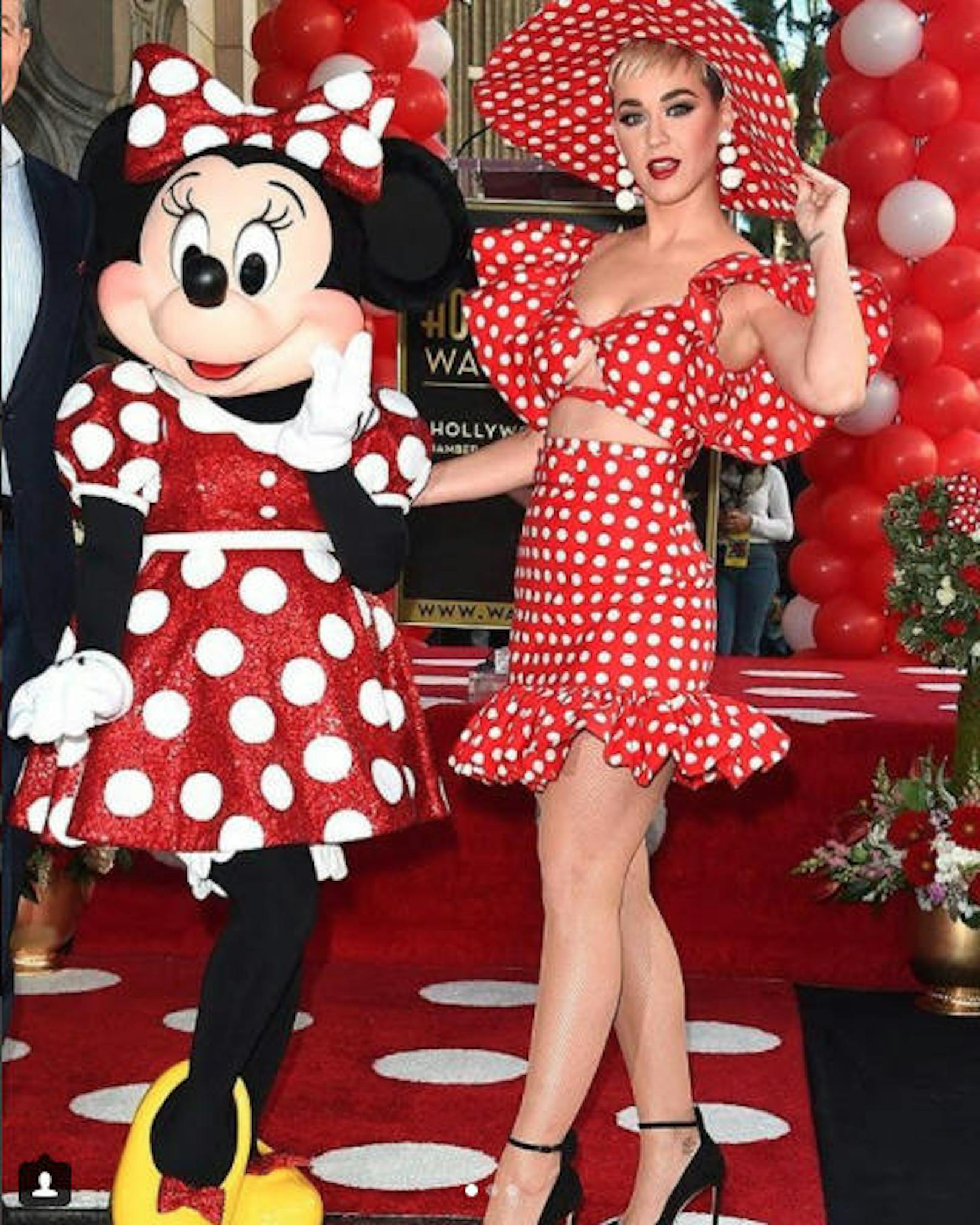 23.01.2018: Süße Mäuse - Katy Perry hält die Laudatio auf Minnie Maus am Hollywood Walk of Fame, 2018